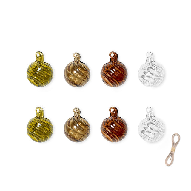 Christbaumkugeln Twirl Ornaments S 8er-Set - ferm LIVING