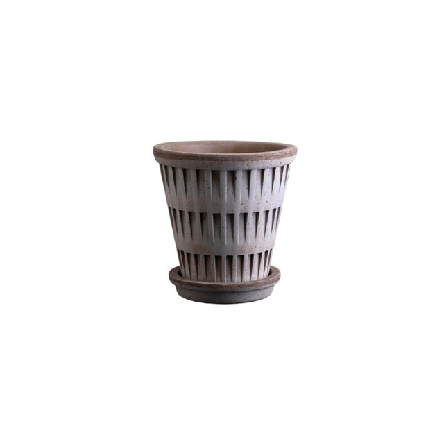 Blumentopf Pantheon Terracotta Grau - Bergs Potter