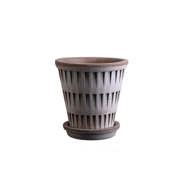 Blumentopf Pantheon Terracotta Grau - Bergs Potter