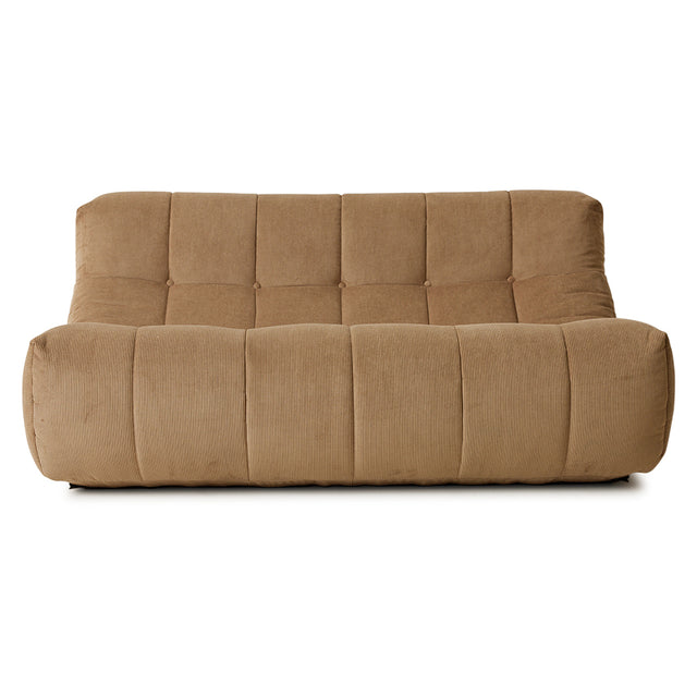 Sofa Lazy Lounge Bench Corduroy Rib Braun - HK Living