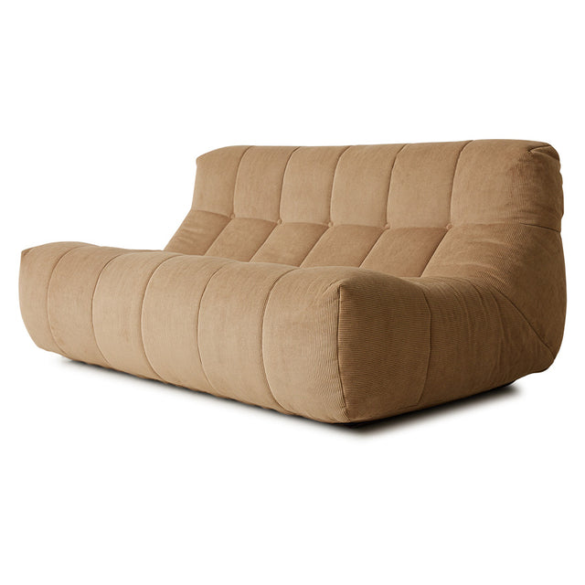 Sofa Lazy Lounge Bench Corduroy Rib Braun - HK Living