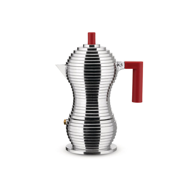 Espressokocher Pulcina Induktion chrom/rot - Alessi