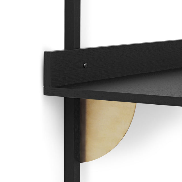 Schreibtisch schwarz/messing Sector Desk Wandbefestigung - ferm LIVING