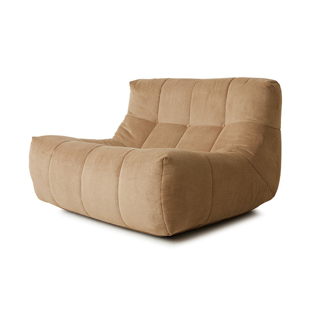 Sessel Lazy Lounge Chair Corduroy Rib Braun - HK Living