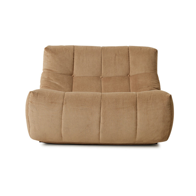 Sessel Lazy Lounge Chair Corduroy Rib Braun - HK Living