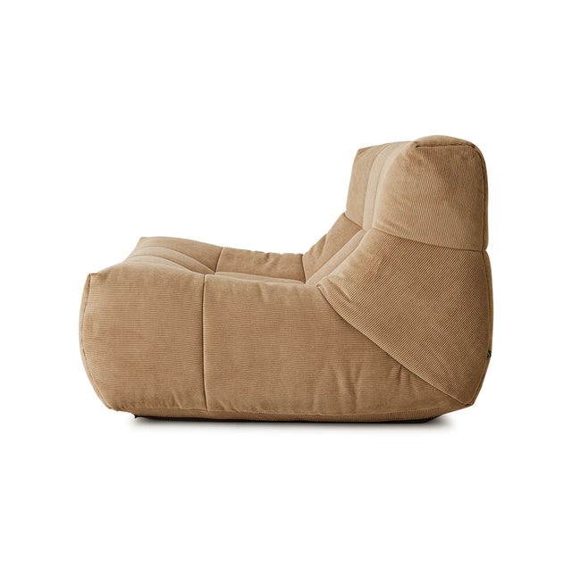 Sessel Lazy Lounge Chair Corduroy Rib Braun - HK Living