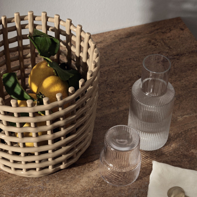 Karaffe und Glas im Set Ripple - ferm LIVING