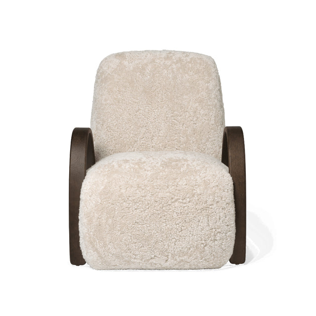 Lounge Chair Buur, Sheepskin Moonlight - Sessel von ferm LIVING