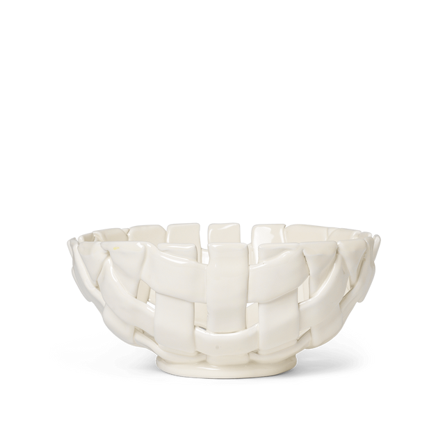 Plait Schale Ø 24cm off-white Obstkorb - ferm LIVING