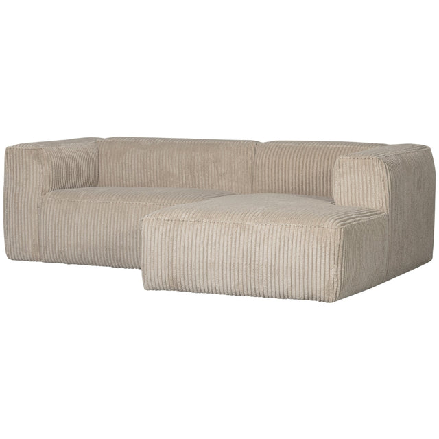 Chaiselongue Sofa Bean Ribcord Travertin - WOOOD