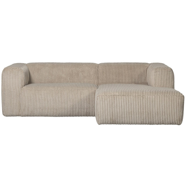 Chaiselongue Sofa Bean Ribcord Travertin - WOOOD