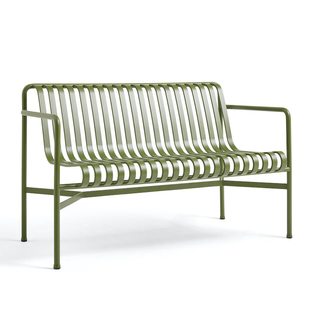 Bench with armrests Palissade outdoor furniture - HAY